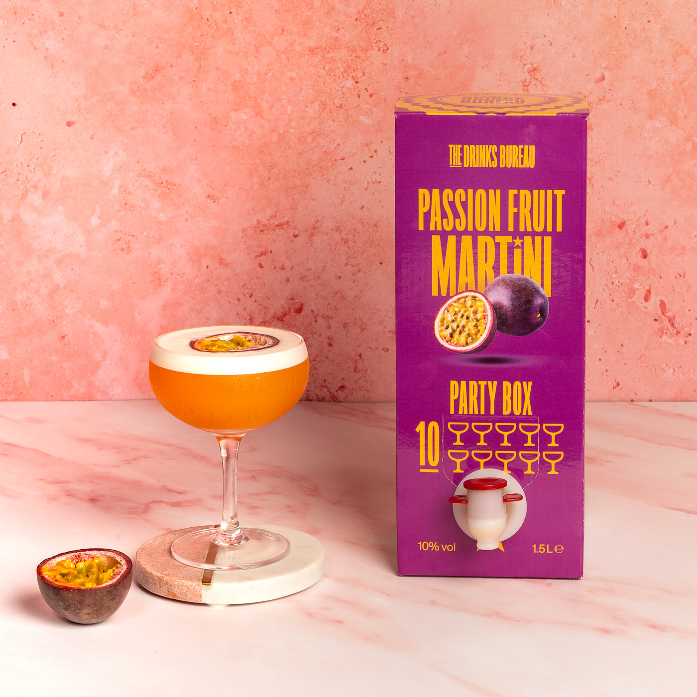The Drinks Bureau Passion Fruit Martini Party Box 